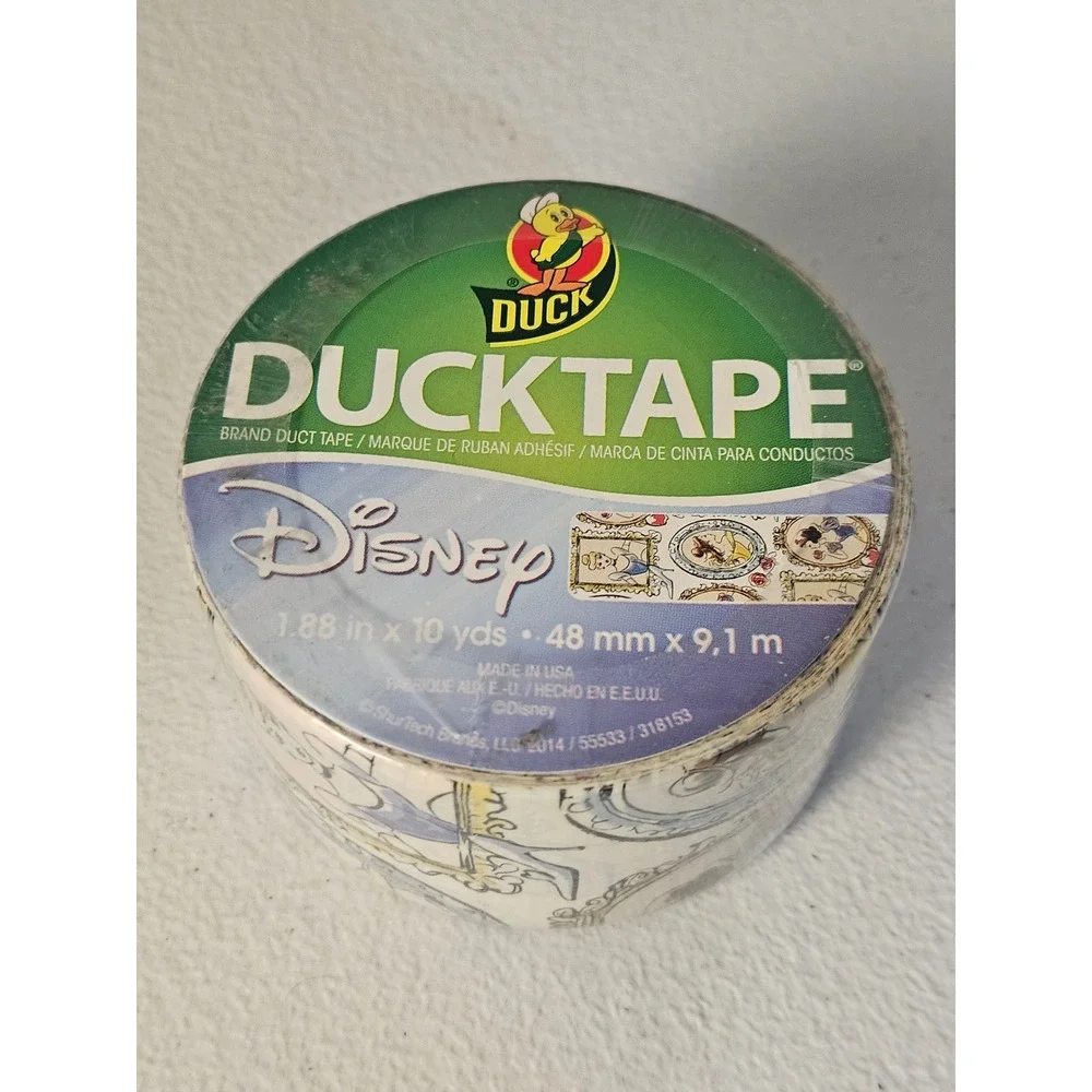 New Sealed 1 Roll Disney Princess Duck Duct Tape 1.88